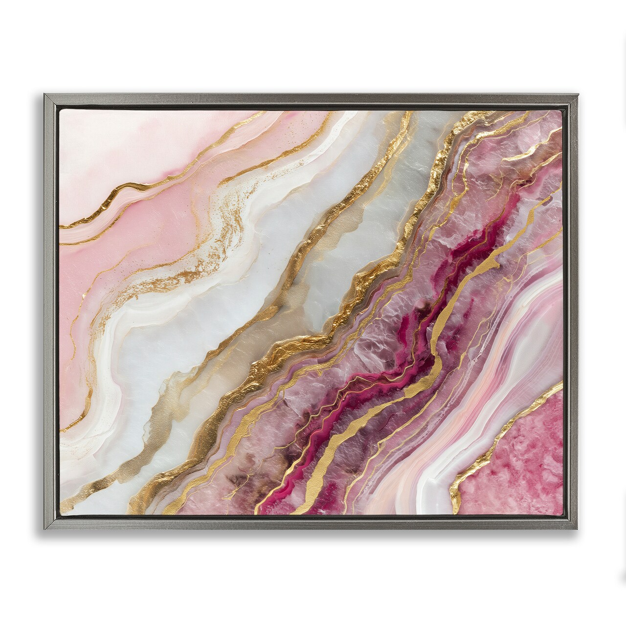 Stupell Industries Frozen Petal Stone Floating Frame, design by Svetlana Aleynikova